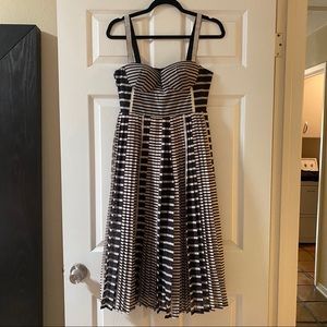 L’atiste by Amy beige and black midi dress, small